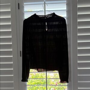 Evereve Black Sheer Blouse